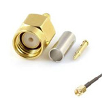 Male connector for SMA plug to SMA-J-1.5 cable - Straight adapter - Plug