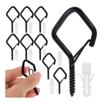 Haczyk oczkowy wkręcany typu Q - 7cm - z klamrą - uchwyt z oczkiem