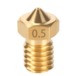 Dysza 0,5mm M6 - Filament 1,75mm - H12.5mm - mały stożek - RepRap E3D V5 V6