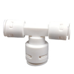 T-piece - Quick connector for water - plug 2x 1/4" 6.5mm plug 1x1/2" 9.5mm - hose connector