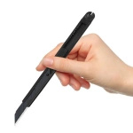Bookbinding knife - black - with extendable 9mm blade - paper wallpaper knife