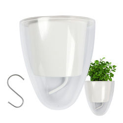 Hydroponic Hanging Flower Pot - Flower Bed With Cover White MODERNO 13cm
