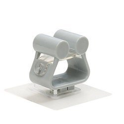 Self-adhesive Mop Hanger - gray - wall broom holder