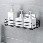 Bathroom shelf for cabin - black - Shower basket for shampoo gel