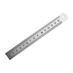 Metal ruler 15 cm - 6 inches - 0.3mm - double-sided - precision