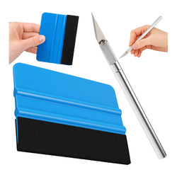 Zestaw Rakla z Filcem do Folii 10 x 7,5 cm + Nożyk Modelarski WLXY 7307