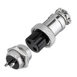 GX16 2-PIN screw-on industrial connector - plug with socket