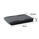 Self-adhesive drawer - black - 220x127x30mm - desk organizer for pens and small items