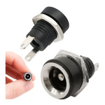 Gniazdo zasilania DC 022B 2,1/5,5mm - przykręcane