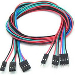 4-pin 70cm F-M wires for RepRap 3D printer sensors