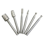 Set of router bits - for wood and plastic - 6 bits - for 3.17mm shaft