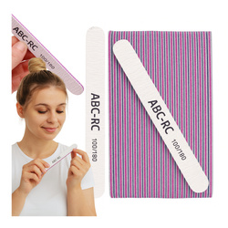 Straight Nail File 100/180 Medium-Grained Set of 25 pieces