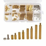 Set of 120 pieces of Brass Screws and Spacer Bushings M3 - 5/10/15/20 mm