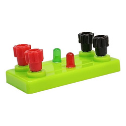 Diody LED 2x na podstawce - do doświadczeń i budowy obwodów elektrycznych