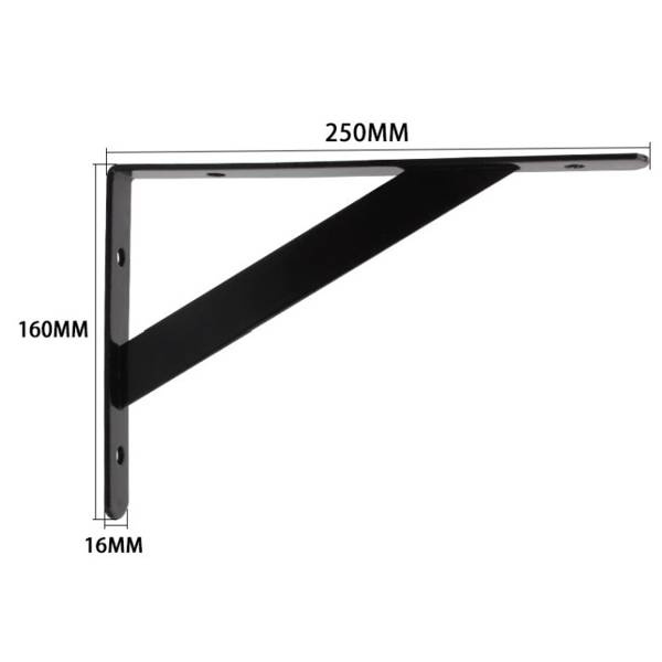 Czarny kątownik loft 250x160mm - zbliżenie na wykończenie