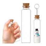 Glass Bottle with Stopper 30ml 2.2x12cm Vial Clear Bottle