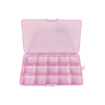 Organizer 15 compartments 175x100x22mm - pink - trinket container