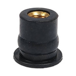 M6x0.8 rubber nut for glass - vibration damping nuts