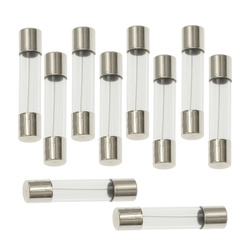 Bezpiecznik szklany - 8A - rurkowy - topikowy - 10szt