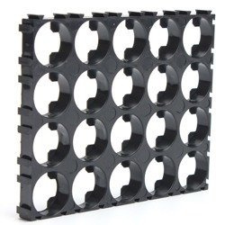 Plastic 5x4 case for packing Li-Ion 18650 batteries - for 20 pcs.