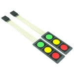 Membrane keyboard - 3 keys red/yellow/green - self-adhesive for Arduino