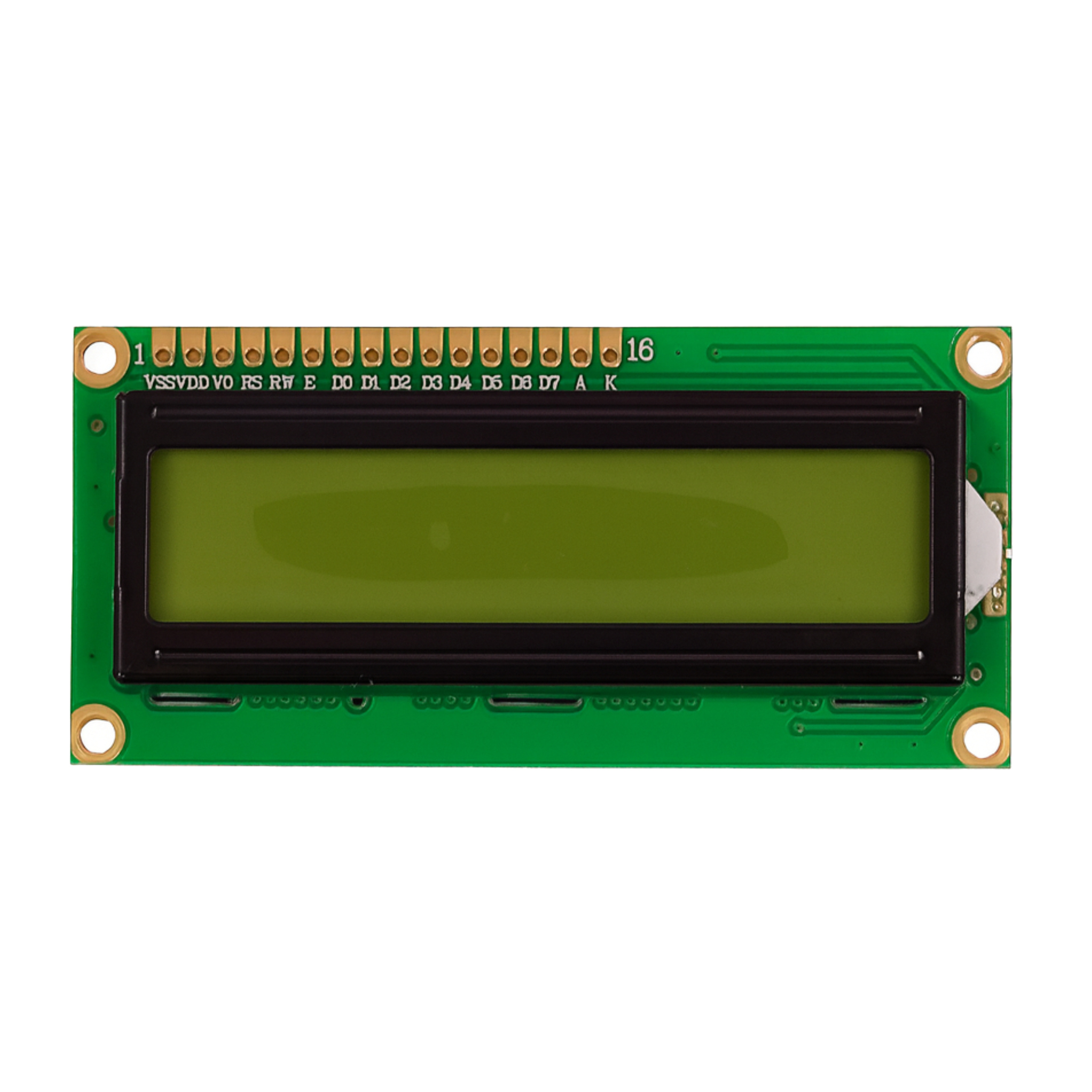 Wyświetlacz LCD 2x16 HD44780 QC1602B - widok z boku