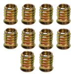 Wood Coupler Double Threaded M8x16mm 10pcs Furniture Spline Large Flange