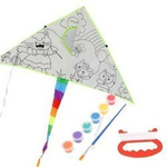 Painting kite 90x47cm with rope + paints - children's toy