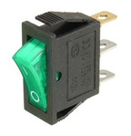 Key switch KCD3-101N - ON/OFF - 3 PIN - green