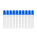Dioda LED 5mm niebieska dyfuzyjna 20mA - 10 szt
