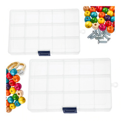 Organizer with 15 Compartments 175x100x22 mm - Tinker Tote Accessories - Set of 2 pieces