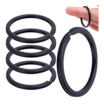 Spring Ring 35mm for Key Ring Black Flat Split Ring 10 pieces