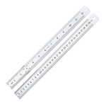 Metal ruler 30 cm - 12 inches - 0.35mm - double-sided - precision