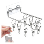 Dryer for socks and underwear - 8 clips - Self-adhesive hanger