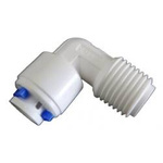 Quick connector for water - elbow - 6.5mm plug - 9mm threaded socket - angle connector - osmosis