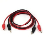 Extension cable with crocodiles (frogs) - 26AWG wires - red and black 100cm - measurement