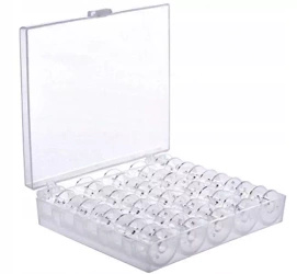 Organizer ze szpulkami do maszyny - 25 przegródek - pudełko na szpulki