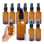 Dark Glass Bottle with Black Atomizer - 50 ml - 10 pieces