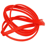 4mm/8mm wire braid - red - Polyester braid/ Braid - 1mb