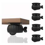 Set of Furniture Wheels 4pcs. Black Wheels with Locking Locking Self-adhesive Swivel Castors