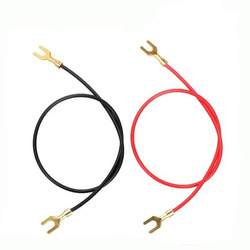 Connection cable 20cm - 2x fork connector - for building simple electrical circuits