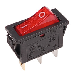 Przełącznik klawiszowy KCD3-101N - ON/OFF - 16A - 220V - 3 PIN