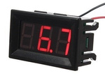 DC voltmeter 0-100V in case - 0.56' - LED red