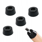 Round rubber feet - 25x20x13mm - black - for furniture - 4 pcs.