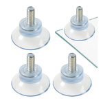 Suction Cup With M6 Thread 32x25mm Foot Glass Tops Round 4pcs