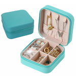Small Jewelry Casket Box Case Mint 9.5x9.5x5cm
