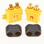 XT60-L connectors with shield and foot - XT60-L connector - complete high-current connector - 1 pair - AMASS