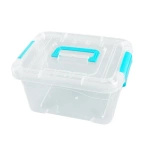 Storage box with handle 20x15x10.5cm - transparent - plastic - organizer