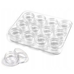 Containers 3ml - 12 pcs - screw-top jars for ornaments in case
