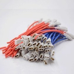 Insulated female flat copper connector 10pcs- 6.3mm with cable